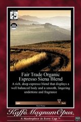 Fair Trade Organic Espresso Siena Blend Coffee